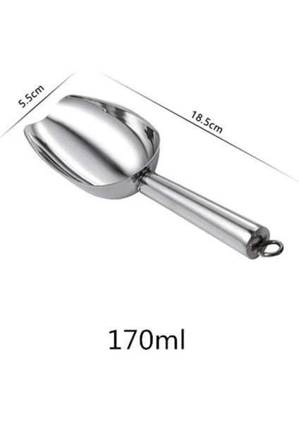 18.5cm Tarzı Barbekü Buz Şekeri Un Buz Kaşık Kürek Düğün Bar Partisi Ev Mutfak Aracı Paslanmaz Çelik Buz Kazıyıcı Gıda Büfesi Şeker Çubuğu Aracı (Yurt Dışından)