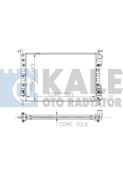 46417059 Radyatör Palio-Albea -Strada 96 1.2-1.4-1.6 16V Klimasız Mek 522X359X23 46417059