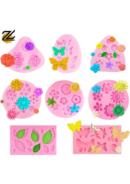 Çikolata Tarzı Yaprak Çiçek Silikon Fondan Kek Kalıbı Cupcake Jöle Şeker Çikolata Dekorasyon Pişirme Aracı Kalıpları Reçine Mutfak Eşyaları (Yurt Dışından) fiyatları