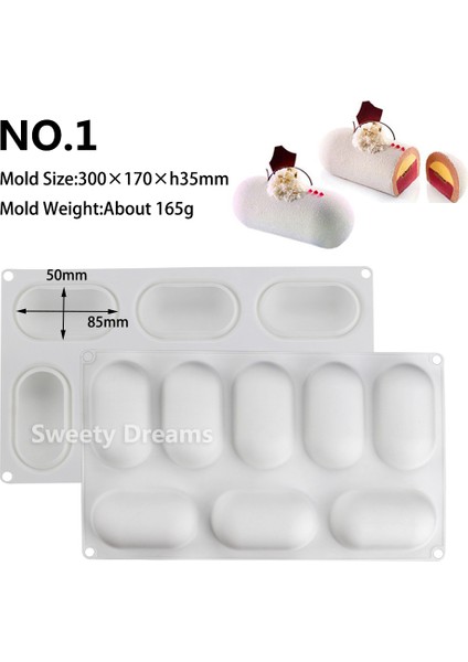 No.4 Stili Şerit Şekli Silikon Kek Kalıpları Pişirme Trüf Mousse Tatlı Pasta Kek Kalıpları Şifon Brownie Pan Araçları (Yurt Dışından) modelleri