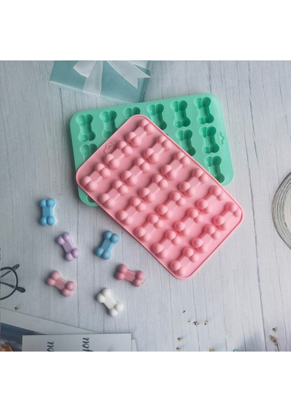 Mavi Stil 18 Adet 3D Köpek Kemik Buz Tepsileri Silikon Evcil Hayvan Yemi Kalıpları Sabun Çikolata Jöle Şekerleme Kalıbı Kek Dekorasyon Pişirme Kalıpları Bakeware (Yurt Dışından) modelleri