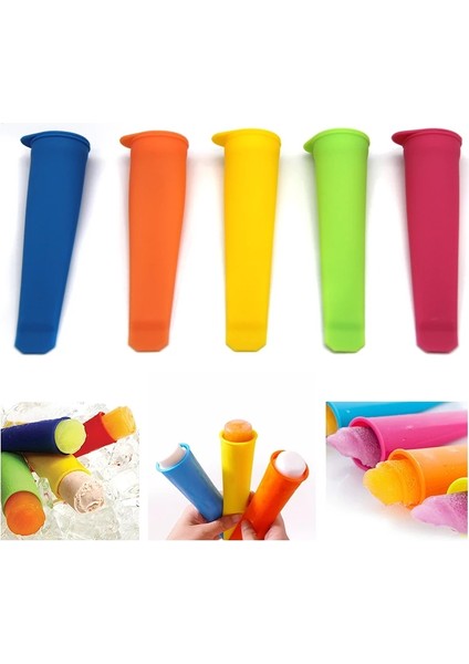 3 Adet Tarzı 3 Adet Grup Yaz Dondurma Makinesi Lolly Kalıp Dıy Gıda Sınıfı Silikon Dondurma Pop Kalıp Buz Lolly Buz Küpü Kalıp Rastgele Renk (Yurt Dışından)