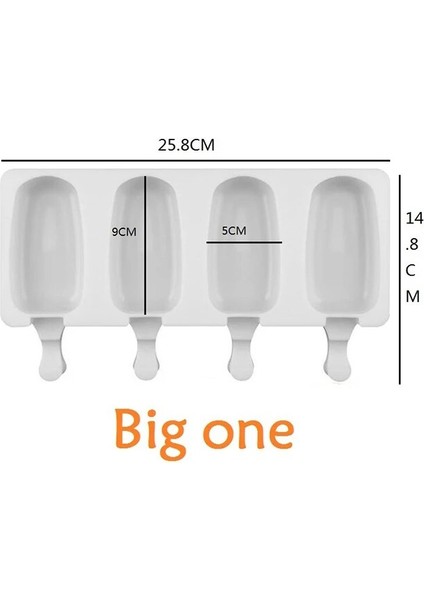 4 Büyük Stil Cell Magnum Silikon Kalıp Silikon Dondurma Kalıbı Popsicle Kalıpları Dıy Dondurma Kalıbı Buz Pop Maker Kalıp Çubuklarla (Yurt Dışından)