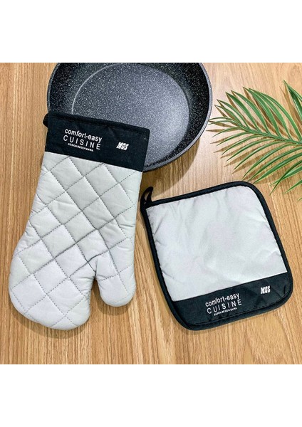Arjantin Tarzı Mikrodalga Fırın Süper Kalın Yüksek Sıcaklığa Dayanıklı Mutfak Profesyonel Eldiven Cıva Kumaş Malzeme Seti 29 × 18 cm (Yurt Dışından)