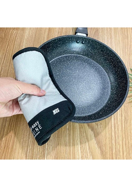 Arjantin Tarzı Mikrodalga Fırın Süper Kalın Yüksek Sıcaklığa Dayanıklı Mutfak Profesyonel Eldiven Cıva Kumaş Malzeme Seti 29 × 18 cm (Yurt Dışından)