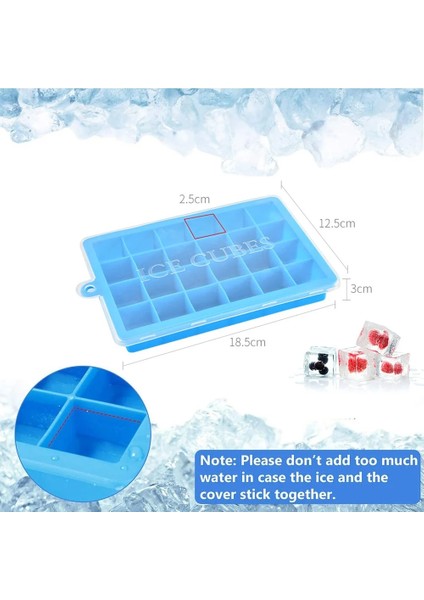 Küçük Yeşil Stil 24 Kavite Silikon Buz Küpü Tepsileri Kare Dondurucu Maker Viski Kokteyl Mutfak Bar Için Çıkarılabilir Plastik Kapaklı Buz Küpü Kalıp (Yurt Dışından) indirimleri