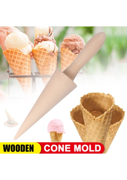 Siyah Stil Sıcak Ahşap Dondurma Koni Kalıp Bakeware Pişirme Araçları Waffle Yapımı Mutfak Aracı Dondurma Araçları Mutfak Aletleri (Yurt Dışından)