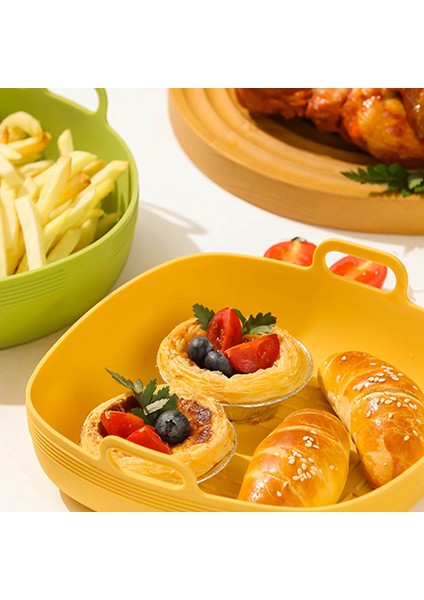 E Tarzı Yeniden Kullanılabilir Hava Fritözler Fırın Pişirme Tepsisi Hava Fritöz Silikon Izgara Tavası Pizza Tabağı Sepeti Mat Hava Fritöz Pot Yedek Astar Aksesuarı (Yurt Dışından) indirimleri