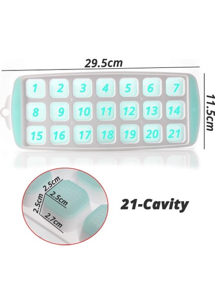 3X21 Boşluk Stili Dökülmeye Dayanıklı Çıkarılabilir Kapaklı 3'lü Silikon Buz Küpü Tepsileri, Kolay Açılan Istiflenebilir 21 Kavite Dıy Buz Küpü Yapıcı (Yurt Dışından) modelleri