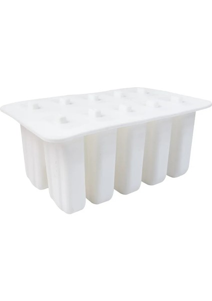 Beyaz 10 Delik Stili Ole Silikon Dondurma Kalıbı Popsicle Kalıpları Ice Cube Maker Sopalı Dıy Krem Kalıpları Yaz Mutfak Aletleri Sopalı (Yurt Dışından)
