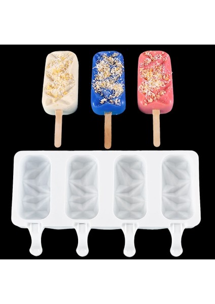NO.84057 Stili Popsicle Silikon Kalıplar Dıy Dondurma Kalıp Bar Araçları Kek Pop Kalıp Yapımı Için (Yurt Dışından)