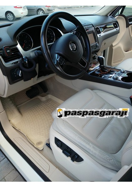 Vw Touareg Bej 3D Havuzlu Paspas 2015-2018 Arası