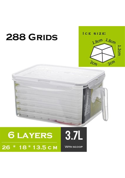 288 Izgara Küçük Buz Stili Buzdolabı Depolama Çekmecesi 30 Izgara Küçük Buz Küpü Kalıp Kutusu Popsicle Kalıpları Maker Tepsi Suyu Yapımı Dıy Bar Mutfak Aksesuarları (Yurt Dışından)