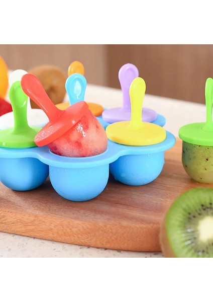 Kırmızı Stil S Beden Silikon Mini Ice Pops Kalıp Dondurma Topu Lolly Maker Popsicle Kalıpları Bebek Dıy Gıda Takviyesi Aracı Meyve Shake Dondurma Kalıp (Yurt Dışından)