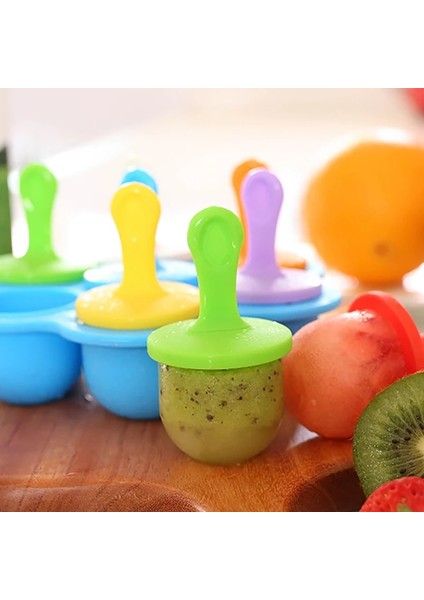 Kırmızı Stil S Beden Silikon Mini Ice Pops Kalıp Dondurma Topu Lolly Maker Popsicle Kalıpları Bebek Dıy Gıda Takviyesi Aracı Meyve Shake Dondurma Kalıp (Yurt Dışından)