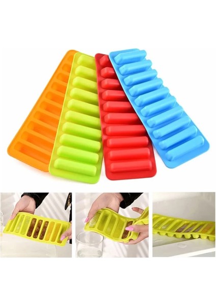 Kırmızı Stil Yaratıcı Silikon Buz Küpü Tepsi Kalıp Parmak 10 Izgara Çikolata Kalıp Tepsisi Su Şişesi Dondurma Puding Makinesi Kalıp Bar Kitche (Yurt Dışından) fırsatları