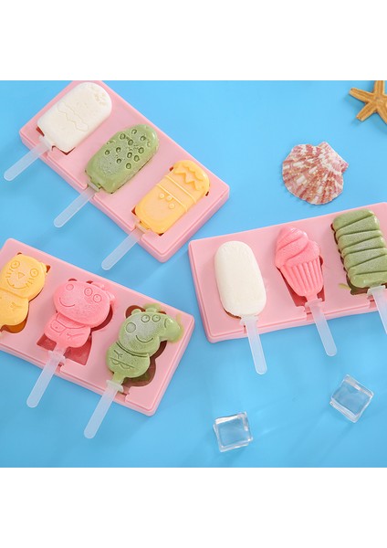 B Tarzı Mavi Silikon Dondurma Kalıp Sevimli Dıy Çikolata Tatlı Popsicle Kalıpları Makinesi Çocuk Ev Yapımı Dondurma Kalıp Mutfak Alet (Yurt Dışından)
