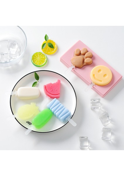 B Tarzı Mavi Silikon Dondurma Kalıp Sevimli Dıy Çikolata Tatlı Popsicle Kalıpları Makinesi Çocuk Ev Yapımı Dondurma Kalıp Mutfak Alet (Yurt Dışından)