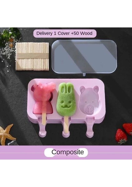 Çizgi Film 3 Tarzı Gıda Güvenli Silikon Dondurma Kalıpları 6 Hücreli Dondurulmuş Buz Küpü Kalıpları Popsicle Maker Dıy Ev Yapımı Dondurucu Lolly Kalıp Ücretsiz Çubuklarla (Yurt Dışından)