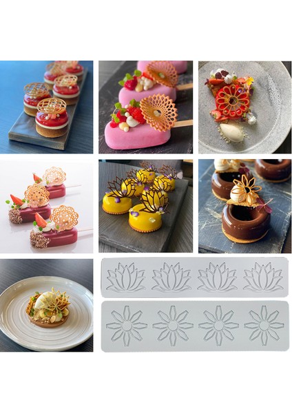 A08 Tarzı Featherleafbutterflyhoneycomb Tasarım Dantel Mat Fondan Kek Kalıbı Şeker Zanaat Silikon Ped Kek Dekorasyon Araçları Bakeware (Yurt Dışından)