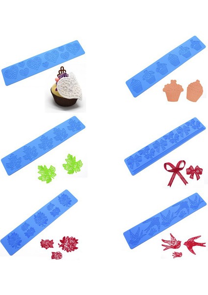 A08 Tarzı Featherleafbutterflyhoneycomb Tasarım Dantel Mat Fondan Kek Kalıbı Şeker Zanaat Silikon Ped Kek Dekorasyon Araçları Bakeware (Yurt Dışından)