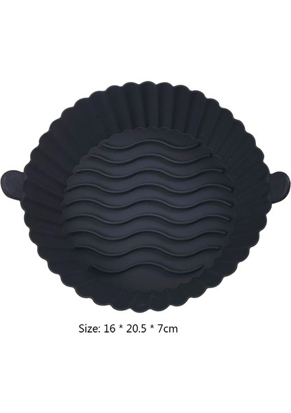 No.6 Stili Hava Fritöz Silikon Pot Fırın Fırın Tepsisi Pizza Kızarmış Tavuk Sepeti Mat Aksesuarları Hava Fritöz Yeniden Kullanılabilir Airfryer Pot Roundmat (Yurt Dışından)