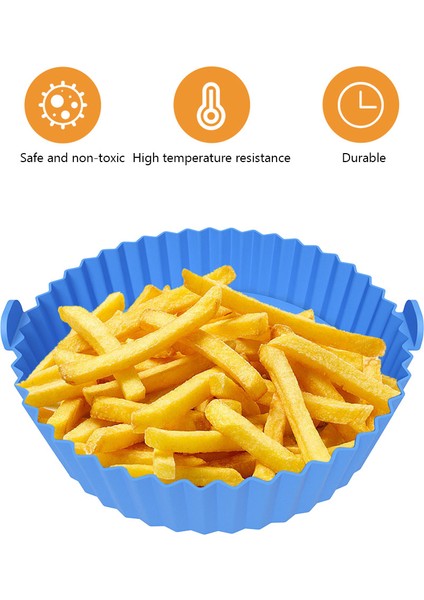 No.6 Stili Hava Fritöz Silikon Pot Fırın Fırın Tepsisi Pizza Kızarmış Tavuk Sepeti Mat Aksesuarları Hava Fritöz Yeniden Kullanılabilir Airfryer Pot Roundmat (Yurt Dışından) indirimleri