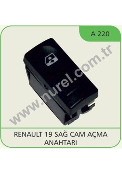 A220 Cam Açma Düğmesi Ön Sağ Tekli Renault 18 7700817337