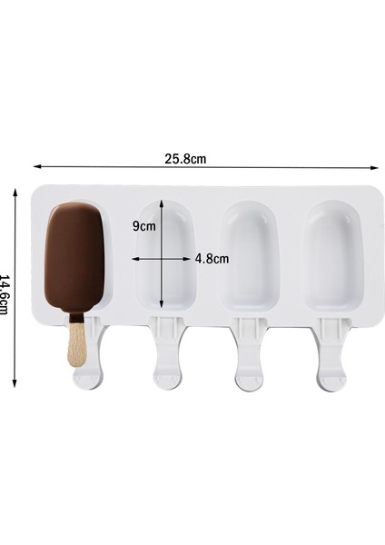 G Tarzı Hücre Dondurma Silikon Kalıp Kek Kalıplarıyaz Popsicle Kalıp Buz Pop Tutucu Meyve Suyu Dondurucu Buz Topu Icecube Maker Magnum (Yurt Dışından)