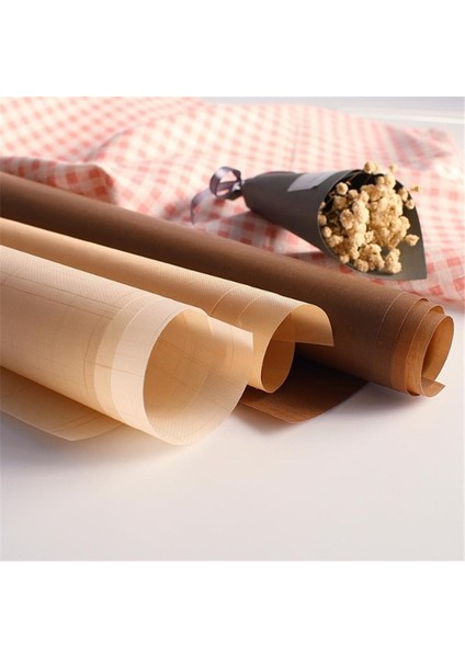 Kahve Tarzı 60X40CM 3 Adet Yapışmaz Isı Transfer Kağıdı Muşamba Ped Pişirme Kağıdı Mat Yıkanabilir Fırın Yeniden Kullanılabilir Isıya Dayanıklı Mutfak Pişirme Araçları (Yurt Dışından)