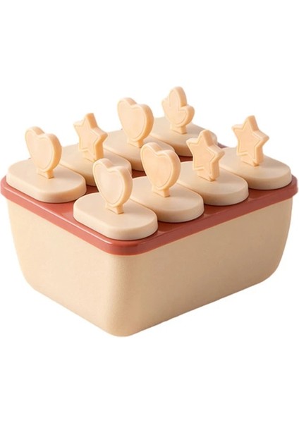 D-Bej Tarzı Yaz Silikonu Mini Ice Pops Kalıp Dondurma Topu Lolly Maker Popsicle Kalıp Ev Yapımı Bebek Maması Meyve Shake Dondurulmuş Konteyner (Yurt Dışından)