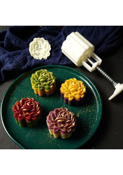 150G Tarzı Plastik Mooncake Kalıp G 3D Lotus Damga Kurabiye Kesici Kalıp Dıy Pişirme Aksesuarları Sonbahar Ortası Festivali Mutfak Aletleri (Yurt Dışından)