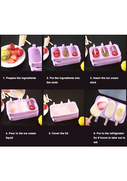 Stil5 Tarzı Buz Küpü Yapımcısı Silikon Dondurma Kalıp Popsicle Kalıp Buz Küpü Tepsi Kalıp Buz Pop Yapımcısı Kalıp Buz Tepsisi Buz Popsicle Kalıp (Yurt Dışından)