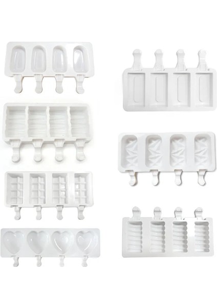 G Stili Yazın Mini Dondurma Kalıpları, Silikon Dondurma Kalıpları Kek, Dıy Ice Pops Için Cakesicle Kalıp, Oval, Çubuk, 4-Boşluk, Mutfak Aksesuarları (Yurt Dışından) indirimleri
