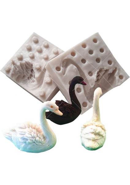 Kuğu Stili 3D Mini Kuğu Sarı Ördek Ayı Silikon Panda Kalıp Dıy Fondan Çikolata Epoksi Sabun Mum Pişirme Araçları Aroma Taş Reçine Kalıp (Yurt Dışından) modelleri
