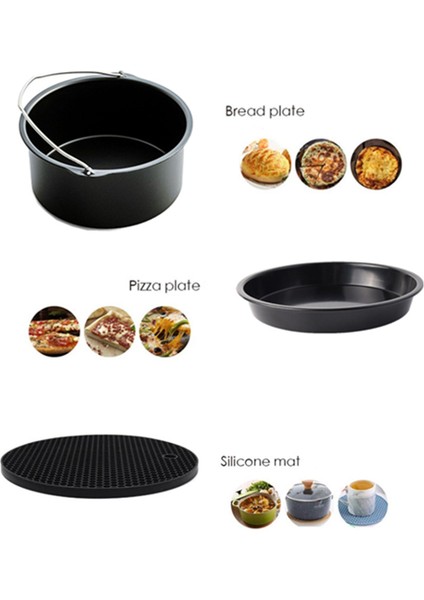 6'sı 10'lu Stil Airfryer Aksesuarları Inç Airfryer Için Fit Qt Pişirme Sepeti Pizza Tabağı Izgara Pot Mutfak Pişirme Aracı Parti Için (Yurt Dışından) modelleri
