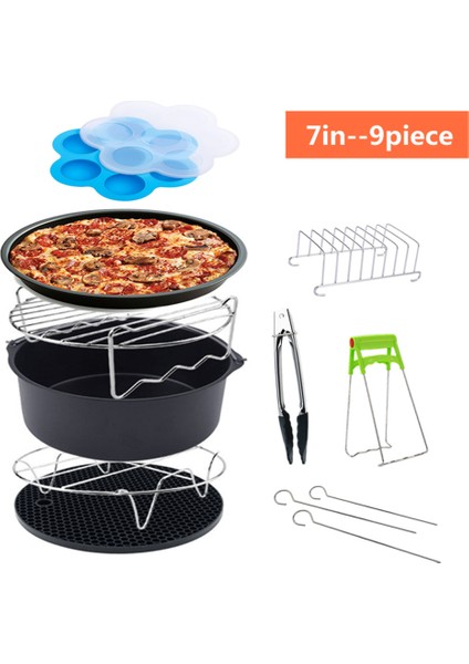 6'sı 10'lu Stil Airfryer Aksesuarları Inç Airfryer Için Fit Qt Pişirme Sepeti Pizza Tabağı Izgara Pot Mutfak Pişirme Aracı Parti Için (Yurt Dışından) indirimleri
