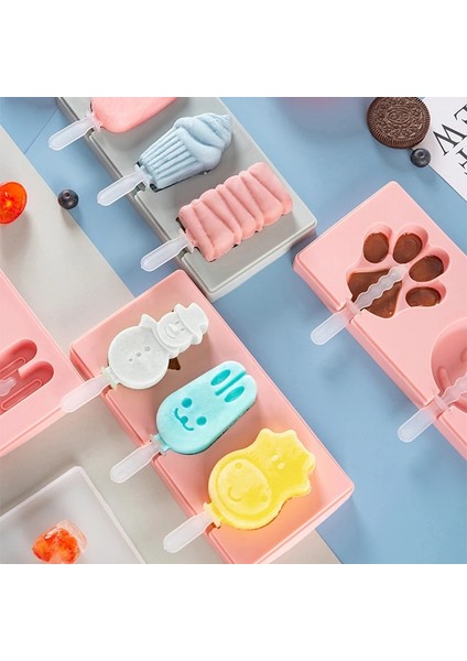 No.12 Tarzı Silikon Dondurma Kalıbı Buz Küpü Tepsisi Buzlu Şeker Varil Diy Kalıp Tatlı Dondurma Kalıbı Popsicle Çubuğu ile (Yurt Dışından) fırsatları