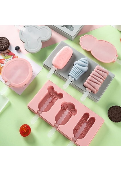 No.12 Tarzı Silikon Dondurma Kalıbı Buz Küpü Tepsisi Buzlu Şeker Varil Diy Kalıp Tatlı Dondurma Kalıbı Popsicle Çubuğu ile (Yurt Dışından) indirimleri