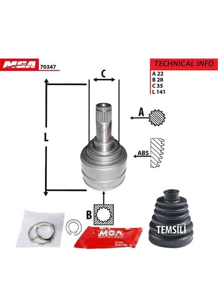 70347 Aks Kafası Iç Corsa B C Ince Freze 374378