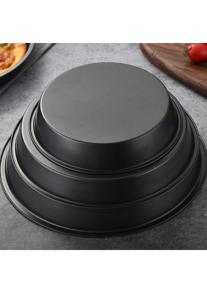 8 Inç Tarzı Inç Yapışmaz Pizza Fırını Tavalar Kalınlaşma Yuvarlak Sebzelik Pişirme Tepsisi Karbon Çelik Pişirme Derin Çanak Tava Airfryer Pişirme Aracı Için (Yurt Dışından)