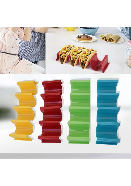 No.1 Stili Meksika Rulo Raf Taco Kek Rafları Kafeler Için Yaratıcı Tortilla Gözleme Raf Tutucu Dalga Şekli Tepsi Tutucu Taco Kek Gözleme Rafı (Yurt Dışından) modelleri