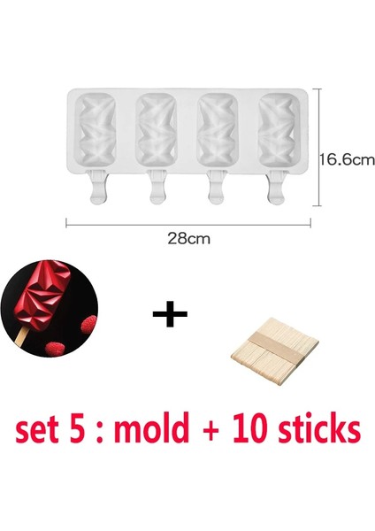 No.5 Tarzı Yeni 3D Dıy Silikon Dondurma Kalıbı Yaz Ev Yapımı Buz Küpü Tepsisi Buz Pop Blok Dondurucu Suyu Buz Küpü Tepsisi Varil Maker Kalıp (Yurt Dışından)