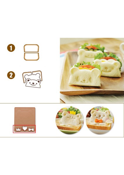 1 Adet Güzel Sandviç Ayı Yüz Kalıp Şekilli Ekmek Kesici Mutfak Dıy Gıda Kalıp Panda Şekilli Çikolata Pişirme Aracı Çocuklar Için (Yurt Dışından) modelleri