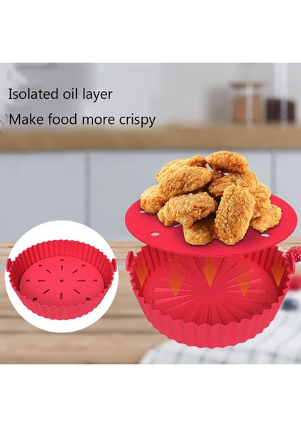 No.14 Tarzı Hava Fritöz Silikon Pot Fırın Fırın Tepsisi Pizza Kızarmış Tavuk Sepeti Mat Aksesuarları Hava Fritöz Yeniden Kullanılabilir Airfryer Pot Roundmat (Yurt Dışından) fırsatları