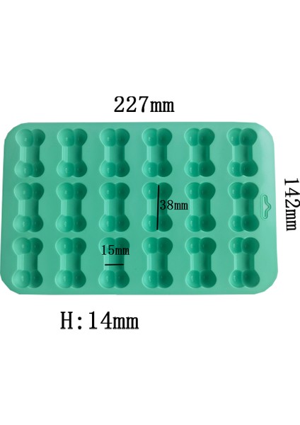Yeşil Tarzı 18 Adet 3D Köpek Kemik Buz Tepsileri Silikon Evcil Hayvan Yemi Kalıpları Sabun Çikolata Jöle Şekerleme Kalıbı Kek Dekorasyon Pişirme Kalıpları Bakeware (Yurt Dışından)