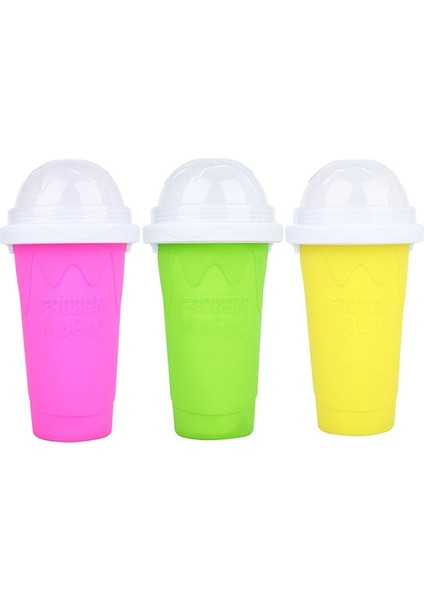 Kırmızı Stil Dondurulmuş Sıkma Slushy Bardak Makinesi Sihirli Anında Slushie Buz Smoothie Krem Kedi Dolu Cam Kova Şişe Manuel Sallama (Yurt Dışından) fırsatları
