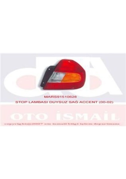 510628 Stop Lambası Sağ Accent Milenyum 00 02 Duysuz 92401-25000