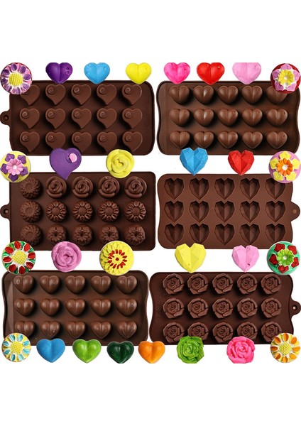 Q-2pc-Yjx-Mg Stili Kalp Şeklinde Çikolata Kalıp Pentagram Paskalya Yumurtası Silindir Gül Silikon Kalıp Dıy Çikolata Şeker Buz Küpü Pişirme Aracı (Yurt Dışından) fiyatları