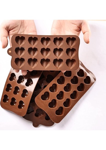 Q-2pc-Yjx-Mg Stili Kalp Şeklinde Çikolata Kalıp Pentagram Paskalya Yumurtası Silindir Gül Silikon Kalıp Dıy Çikolata Şeker Buz Küpü Pişirme Aracı (Yurt Dışından) modelleri